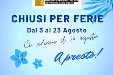 Chiusura Uffici periodo estivo